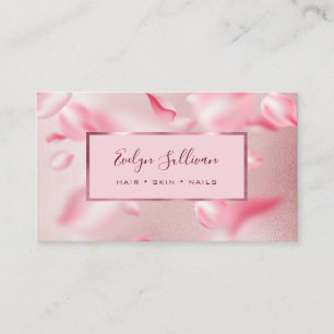 Rose Petals Faux Foil carte de visite