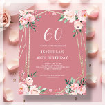 Rose | Pink Floral 60e Budget Invitation Anniversa<br><div class="desc">Vous cherchez une invitation charmant et abordable pour votre prochain 60e anniversaire? Ne cherchez pas plus loin que notre rose invitation en papier floral rose! Avec un design charmant avec de délicates fleurs rose pâle sur un arrière - plan rose rose et une police élégante, cette invitation personnalisable vous donnera...</div>