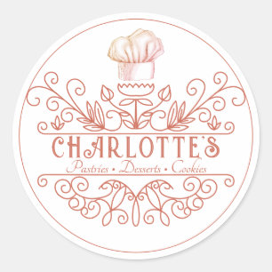 Rose Pink Logo Boulangerie Baker's Logo Étiquettes