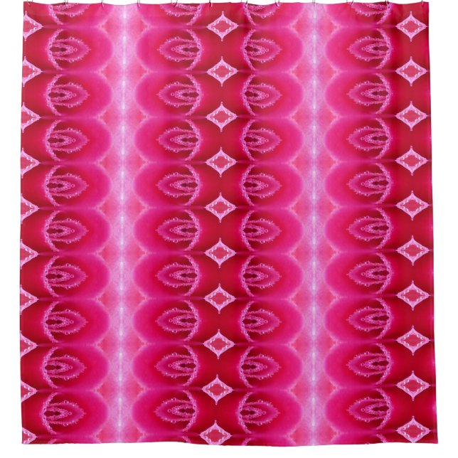 Rose Pinkey Ikat Zen Douche Rideau (Devant)