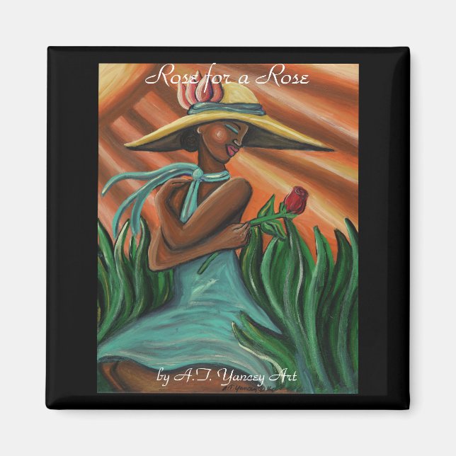 Rose pour un aimant Rose (Devant)