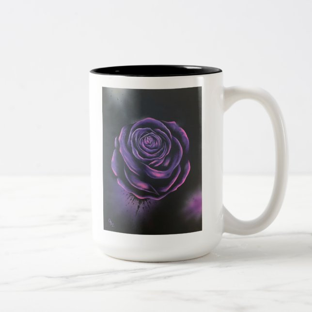 "Rose pourpre" Mug Drinkware (Droit)