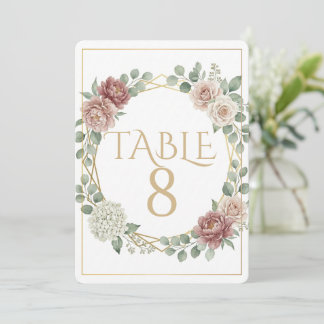 Rose Poussiéreuse Élégante Géométrique Floral Aqua