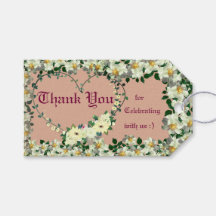 Rose Poussiéreuse - Étiquettes Cadeaux de Fête de
