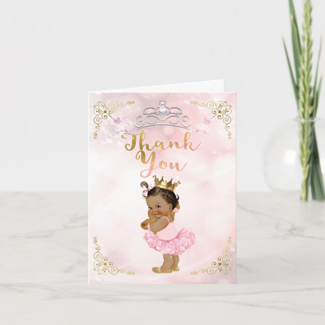 Rose Princesse Vintage Marron Merci Bébé Fille (Devant)