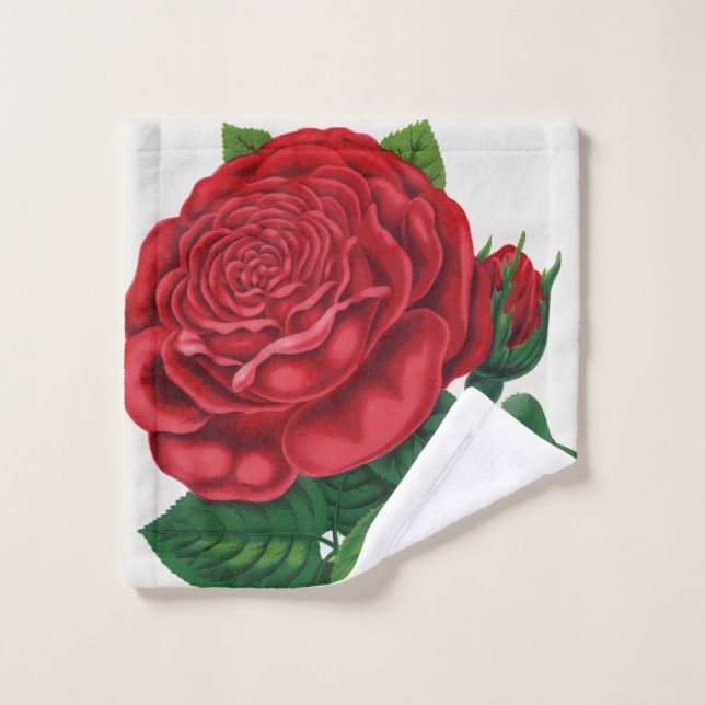 Rose Print Rochester Lithographing and Printing Co (Gant de toilette)