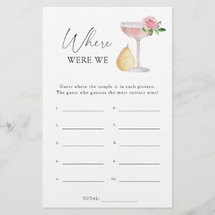 Rose prosecco - Où étions-nous jeu de baby shower 