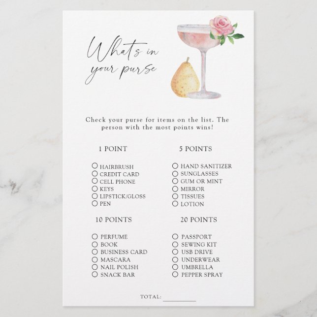 Rose Prosecco - Quel est le jeu de votre sac (Devant)