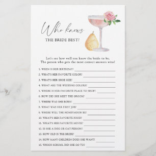 Rose Prosecco - Qui connaît la mariée meilleur jeu