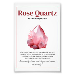 Rose Quartz Crystal meaning poster