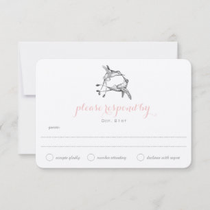 Rose Quartz Hummingbird Kiss Mariage Mariage RSVP