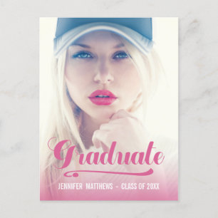 Rose rétro gras Invitation du Graduation Party