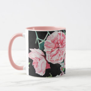 Rose rose Aquarelle Fleur Roses Floral Mug