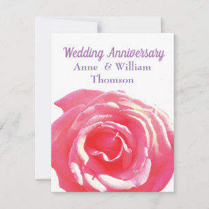 Rose rose belle invitation anniversaire