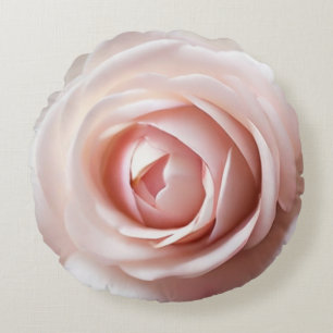 Rose rose Coussin rond
