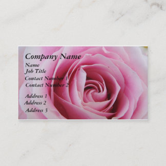 Rose rose Dans La Pluie Carte de visite