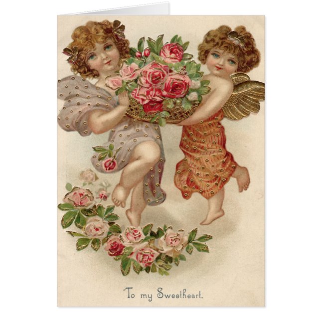Rose Rose de panier mignon Cherub Angel (Devant)