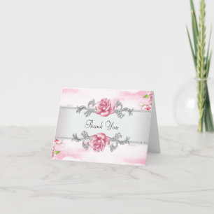 Rose rose élégante Merci