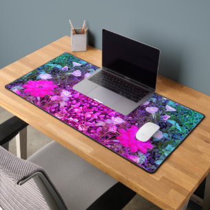 Rose rose et primroses Tapis de bureau