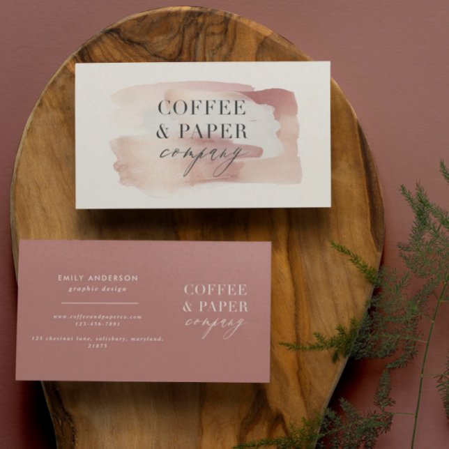 Rose rose girly or moderne design carte de visite (Créateur téléchargé)