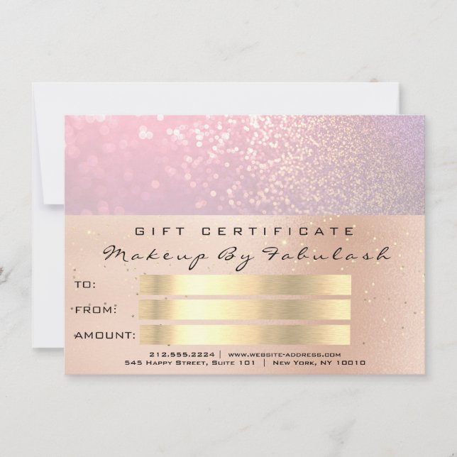 Rose Rose Gold Confetti QR Code Logo Beauty Studio (Devant)