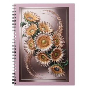 Rose Rose Gold Sunflowers Metallic rose Carnet