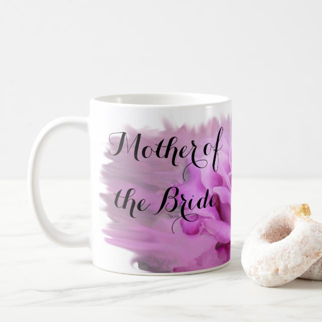 Rose Rose Mère de la mariée Cadeau Café mug (Avec donut)