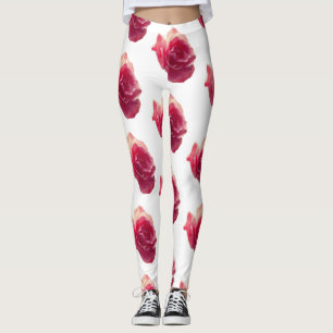 Rose rose, Motif de photos de fleurs Leggings