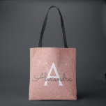Rose Rose Or Épingle Élégant Monogramme Sac de liv<br><div class="desc">Blush Pink - Rose Gold Faux Parties scintillant étincelante et moderne luxe élégant et chic sac de livre de monogramme . Ce sac mignon et joli ceint peut être customisé pour inclure votre nom initial et prénom et est une Fête des mariées parfaite, Sweet 16, 13ème, 15ème, 16ème, 18ème, 21ème,...</div>