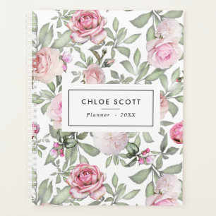 Rose rose pâle Floral Nom Planner