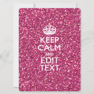 Rose rose Personnalisé CONSERVEZ CALME ET votre te