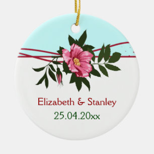 Rose rose sauvage mariage gardien ornement