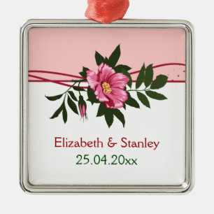 Rose rose sauvage mariage gardien ornement