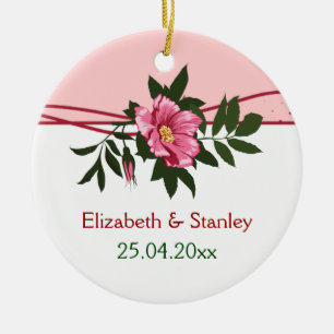 Rose rose sauvage mariage gardien ornement