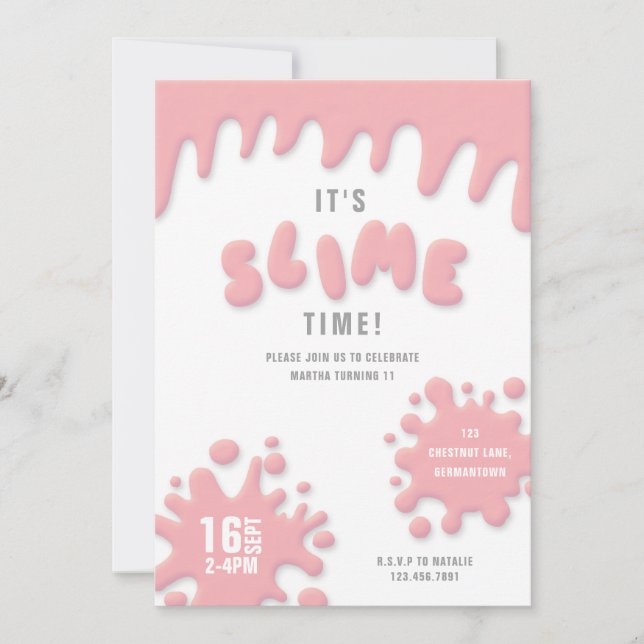 Rose rose slime invitation (Devant)