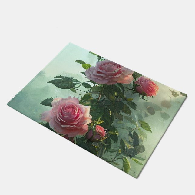 Rose rose - Tapis de porte, Tapis (Incliné)