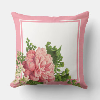 Rose Rose Vintage Floral Chambre Accent Coussin