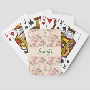 Rose Roses Floral Deck de Cartes de Jeu Personnali