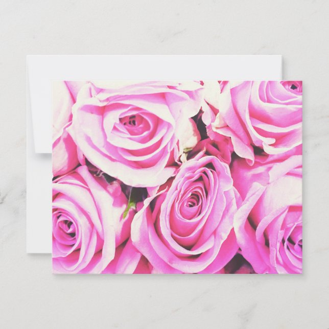 rose roses rose bouquet fleurs carte (Devant)