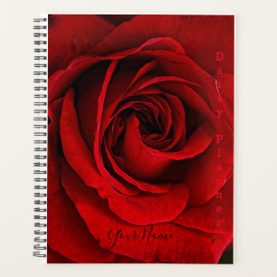 Rose rouge avec photos - Planificateur quotidien -