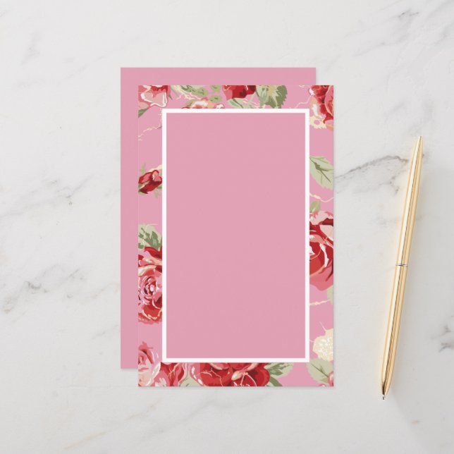 Rose rouge cerise (Devant/Arrière en situation)