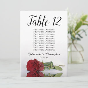 Rose rouge Élégante table de mariage Sièges Graphi