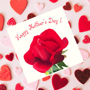 Rose rouge - fête des mères