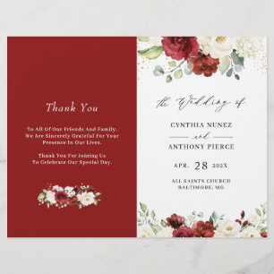 Rose rouge Floral do-it-yourself mariage plié