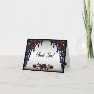 Rose rouge gothique Mariage porte de fer Merci