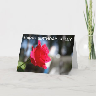 Rose rouge gros plan CARTE d'anniversaire