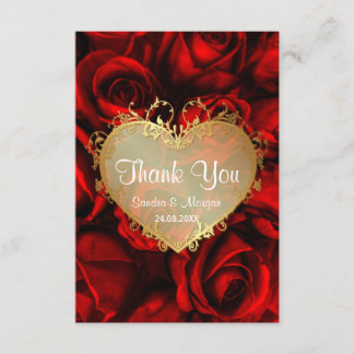Rose rouge Mariage Merci