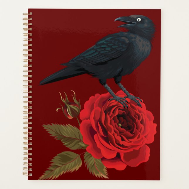 Rose rouge noir corbeau (Devant)