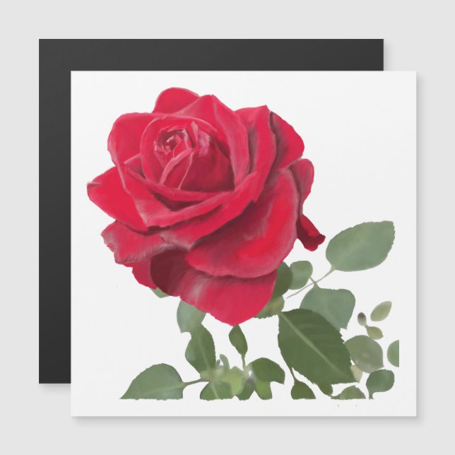  Rose rouge peinture (Devant / Derrière)
