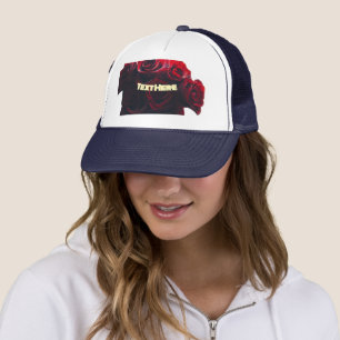 Rose Rouge Romantique Fleurie Maillage Casquette